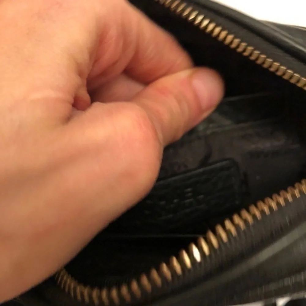 Michael kors mini black leather crossbody bag